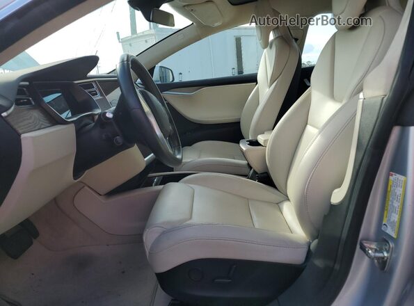 5YJSA1E20HF218801 2017 TESLA MODEL Серебряный Вид салона спереди