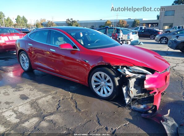 5YJSA1E24JF293359 2018 TESLA MODEL S Красный Передняя правая четверть