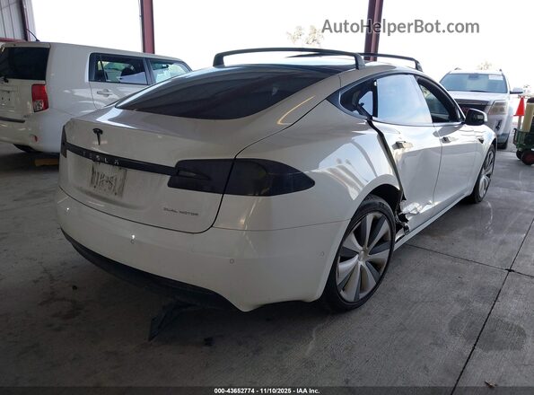 5YJSA1E2XMF424122 2021 TESLA MODEL S Белый Задняя правая четверть
