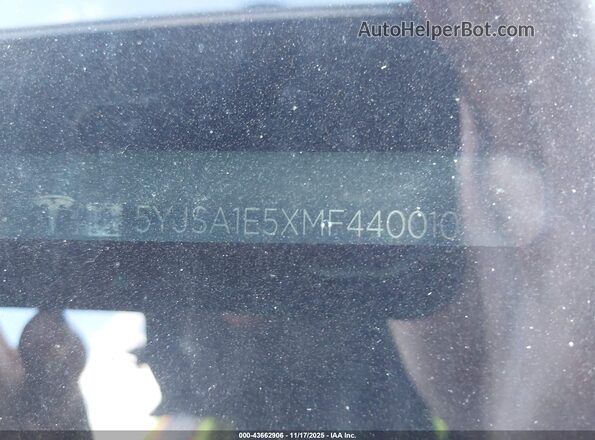 5YJSA1E5XMF440010 2021 TESLA MODEL S Серый Вид подкапотного пространства