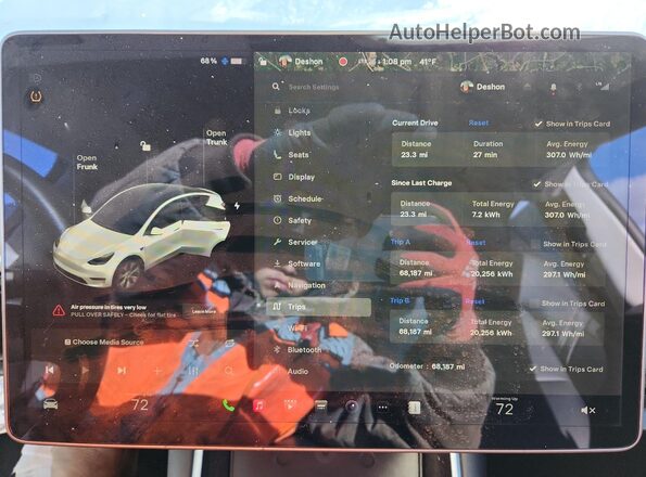 5YJYGDEE0LF036979 2020 TESLA MODEL Белый Вид щитка приборов