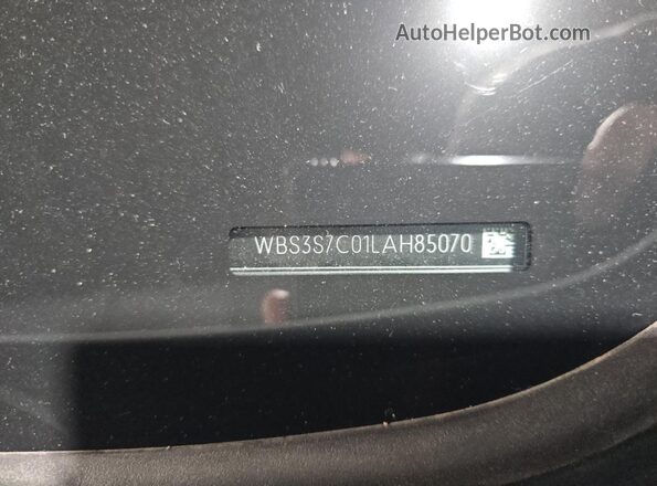 WBS3S7C01LAH85070 2020 BMW M4 White Вид задньої частини салону