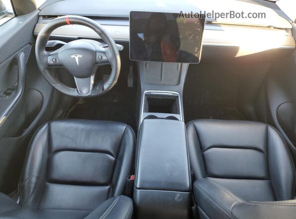 5YJYGDEE6MF184331 2021 TESLA MODEL Gray Widok zestawu wskaźników