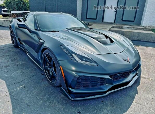 1G1Y52D97K5802374 2019 CHEVROLET CORVETTE Серый Задняя левая четверть