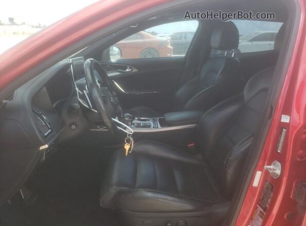 KNAE55LC3J6011676 2018 KIA STINGER Red Dashboard view