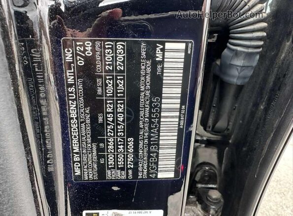 4JGFB4JB1MA545535 2021 MERCEDES-BENZ GLE Черный Вид задней части салона