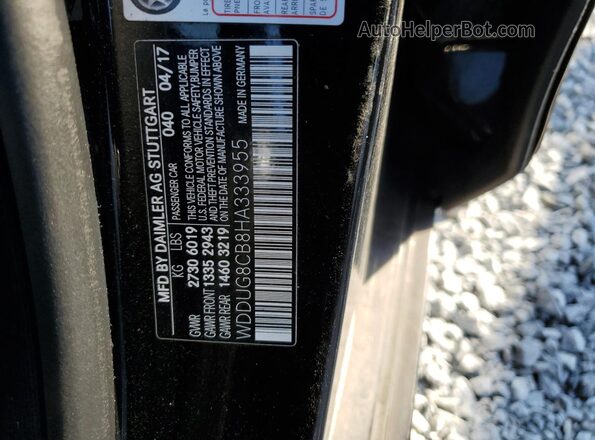 WDDUG8CB8HA333955 2017 MERCEDES-BENZ S Черный Вид наклейки с VIN-кодом