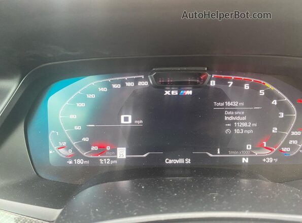 5YMCY0C07N9M97270 2022 BMW X6 Серый Вид панели приборов