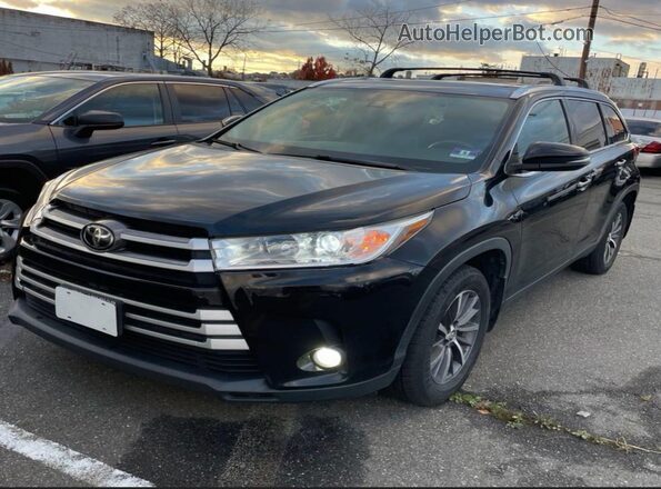 5TDJZRFH7KS599622 2019 TOYOTA HIGHLANDER Черный Задняя правая четверть