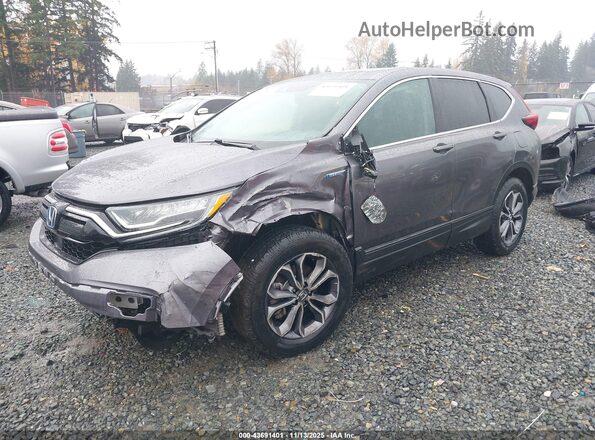 7FART6H80ME025732 2021 HONDA CR-V HYBRID Gray Առջևի ձախ երեք քառորդ տեսարան