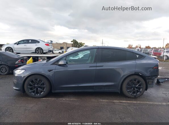 7SAXCAE52PF378593 2023 TESLA MODEL X Серый Вид задней части салона