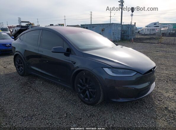 7SAXCBE57RF436447 2024 TESLA MODEL X Черный Передняя правая четверть
