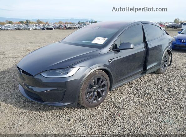 7SAXCBE57RF436447 2024 TESLA MODEL X Черный Передняя левая четверть