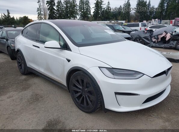 7SAXCBE62NF336596 2022 TESLA MODEL X Белый Передняя правая четверть