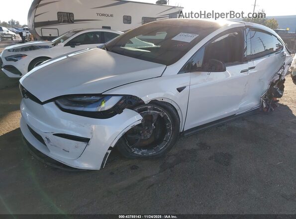 7SAXCBE63NF339183 2022 TESLA MODEL X White Передня ліва чверть