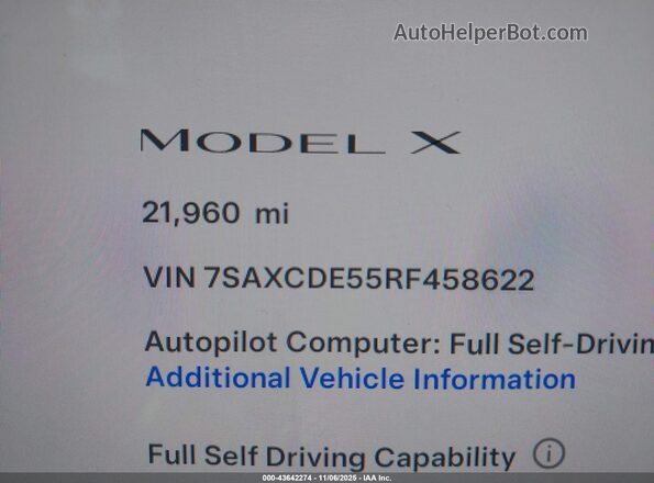 7SAXCDE55RF458622 2024 TESLA MODEL X Черный 