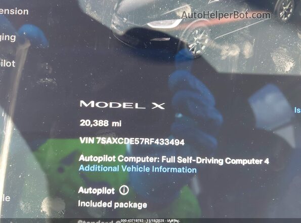 7SAXCDE57RF433494 2024 TESLA MODEL X Gray 