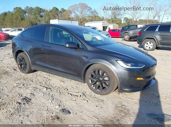 7SAXCDE57RF459268 2024 TESLA MODEL X Черный Передняя правая четверть
