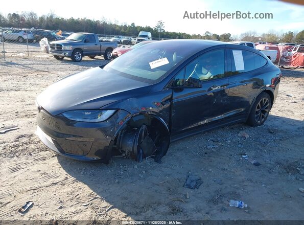 7SAXCDE57RF459268 2024 TESLA MODEL X Черный Передняя левая четверть