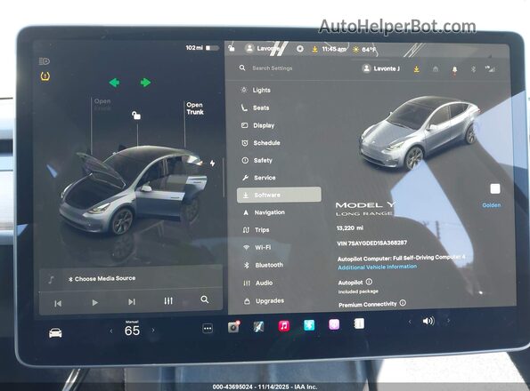7SAYGDED1SA368287 2025 TESLA MODEL Y Gray 