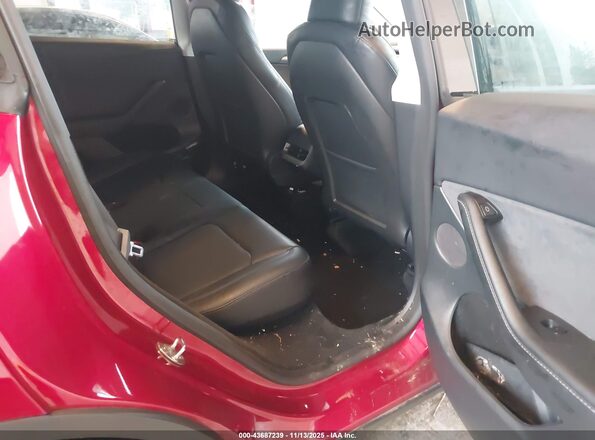 7SAYGDEE6SF237450 2025 TESLA MODEL Y Red Widok naklejki z numerem VIN