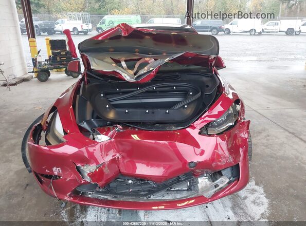 7SAYGDEE6SF237450 2025 TESLA MODEL Y Red Widok zestawu wskaźników