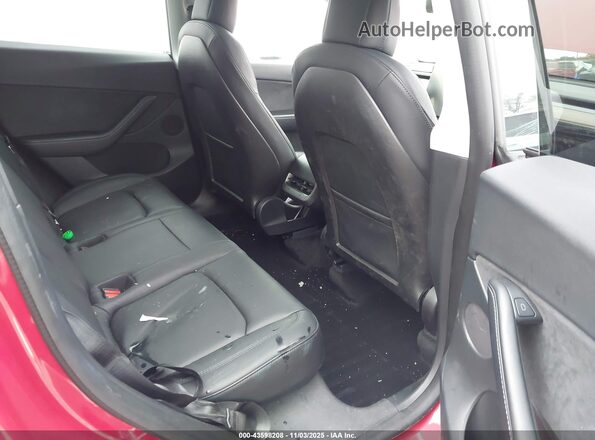 7SAYGDEE8NF310077 2022 TESLA MODEL Y Red Widok naklejki z numerem VIN