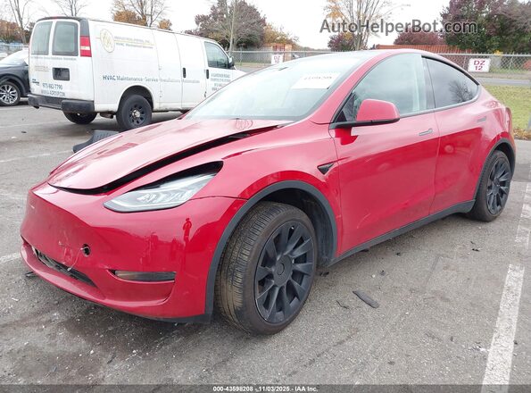 7SAYGDEE8NF310077 2022 TESLA MODEL Y Red Przód lewy