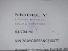 2022 Tesla Model Y Long Range Dual Motor All-wheel Drive Red vin: 7SAYGDEE8NF310077