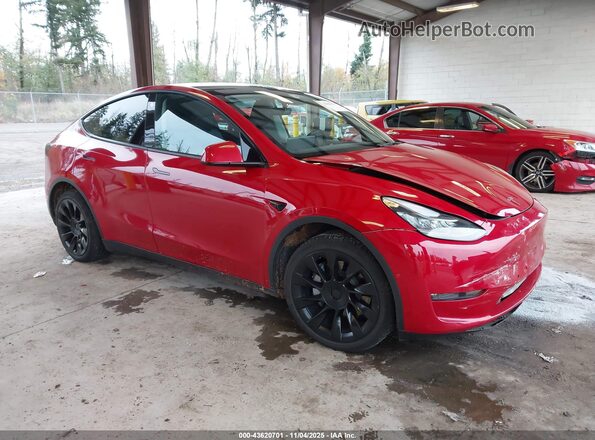 7SAYGDEE8NF479998 2022 TESLA MODEL Y Red Przód prawy