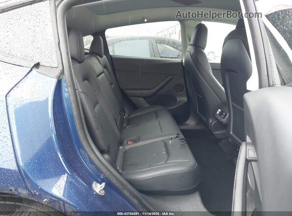 7SAYGDEE8NF504463 2022 TESLA MODEL Y Blue Widok naklejki z numerem VIN