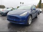 2022 Tesla Model Y Long Range Dual Motor All-wheel Drive Blue vin: 7SAYGDEE8NF504463
