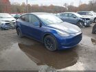 2024 Tesla Model Y Long Range Dual Motor All-wheel Drive Dark Blue vin: 7SAYGDEE8RA217935