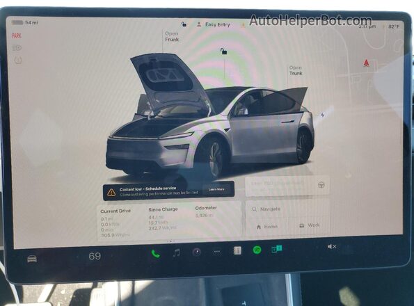 7SAYGDEE8TA385775 2026 TESLA MODEL Charcoal Вид щитка приладів