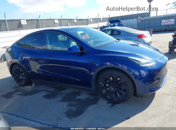 7SAYGDEEXNF393379 2022 TESLA MODEL Y Blue Widok zestawu wskaźników