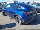 2022 Tesla Model Y Long Range Dual Motor All-wheel Drive Blue vin: 7SAYGDEEXNF393379