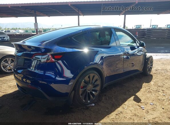 7SAYGDEF6NF318672 2022 TESLA MODEL Y Синий Задняя правая четверть