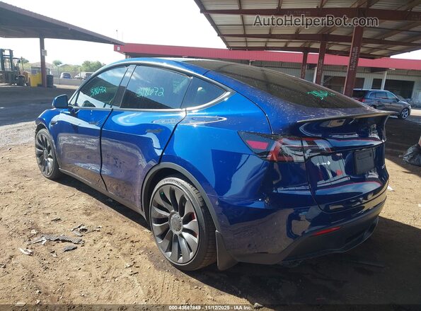 7SAYGDEF6NF318672 2022 TESLA MODEL Y Синий Задняя левая четверть