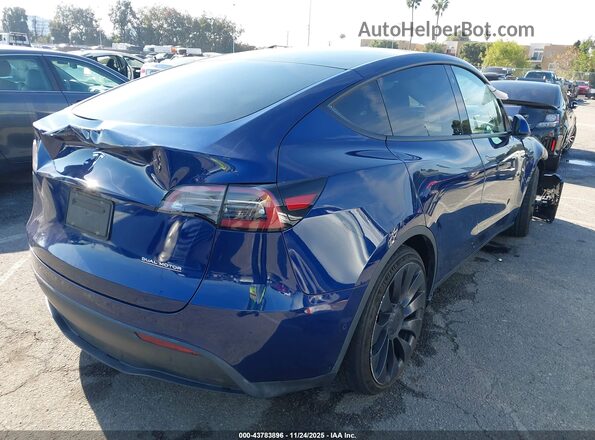 7SAYGDEF7NF401057 2022 TESLA MODEL Y Blue უკანა მარჯვენა
