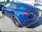 2022 Tesla Model Y Performance Dual Motor All-wheel Drive Blue vin: 7SAYGDEF7NF401057