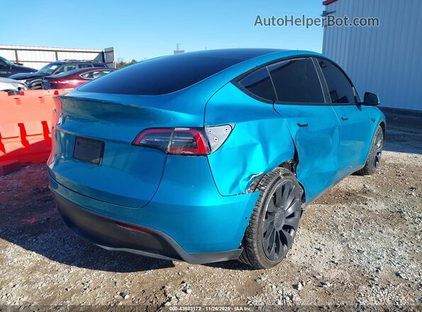 7SAYGDEF7NF554716 2022 TESLA MODEL Y Blue Tył prawy