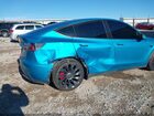2022 Tesla Model Y Performance Dual Motor All-wheel Drive Blue vin: 7SAYGDEF7NF554716