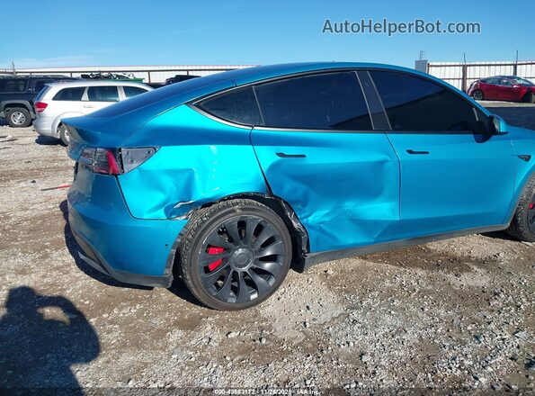7SAYGDEF7NF554716 2022 TESLA MODEL Y Blue Widok z przodu