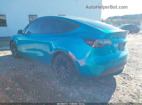 7SAYGDEF7NF554716 2022 TESLA MODEL Y Blue Tył lewy