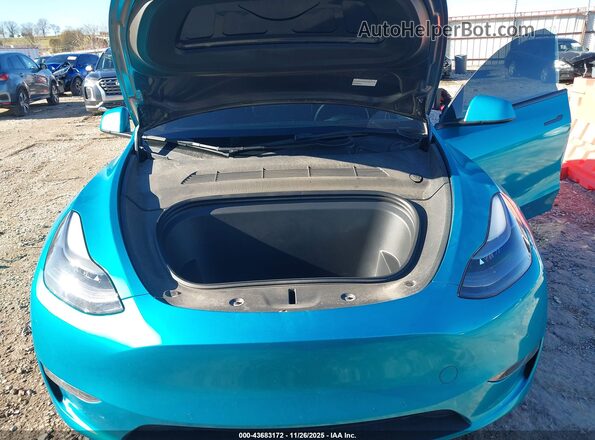 7SAYGDEF7NF554716 2022 TESLA MODEL Y Blue Widok z tyłu