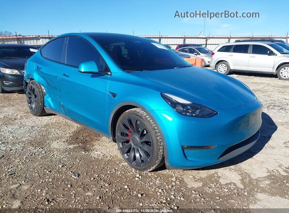 7SAYGDEF7NF554716 2022 TESLA MODEL Y Blue Przód prawy