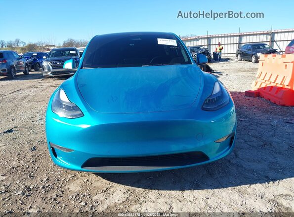 7SAYGDEF7NF554716 2022 TESLA MODEL Y Blue Widok zestawu wskaźników