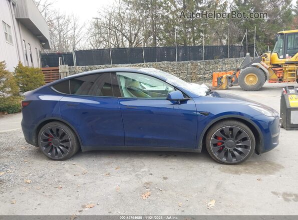 7SAYGDEFXNF375957 2022 TESLA MODEL Y Синий Вид задней части салона