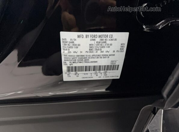 5LM5J7WC7RGL00595 2024 LINCOLN AVIATOR Черный Вид задней части салона