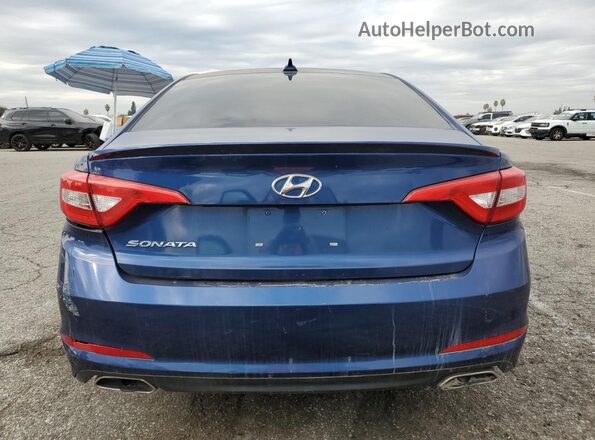 5NPE24AF3GH308027 2016 HYUNDAI SONATA Синий Вид сзади